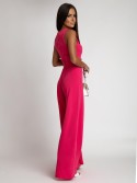 2-piece set, wide pants and dark pink blouse AZRHP3868